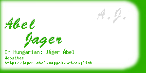abel jager business card