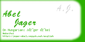 abel jager business card